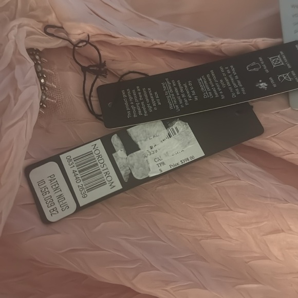 KOMAROV V-NECK EMBELLISHED LAYERED CHIFFON PINK DRESS SIZE S PARTY WEDDING EVENT - Picture 8 of 11